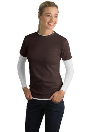 CLOSEOUT Sport-Tek® Ladies Long Sleeve Double Layer T-Shirt. LST306