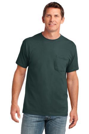 Port & Company® 5.4-oz 100% Cotton Pocket T-Shirt. PC54P