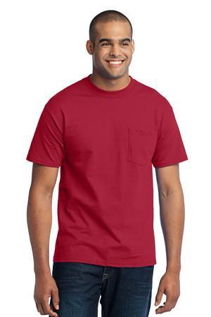 Port & Company® Tall 50/50 Cotton/Poly T-Shirt with Pocket. PC55PT